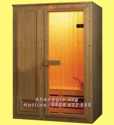 Phòng xông khô gỗ thông Phần Lan (100x100x200)cm-thumb-1