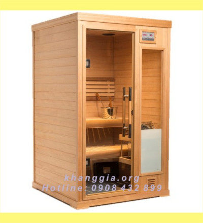 Phòng xông khô gỗ thông Phần Lan (130x130x200)cm-thumb-6
