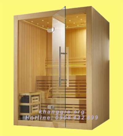 Phòng xông khô gỗ thông Phần Lan (150x150x200)cm-thumb-2